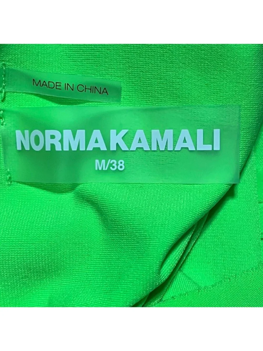 NWOT NORMA‎ KAMALI Sleeveless Pickleball Mini Dress in Neon Green Size Medium